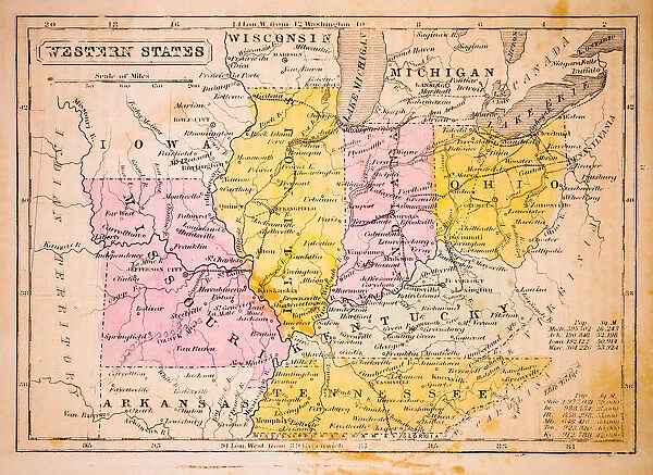 Western States 1852 Map