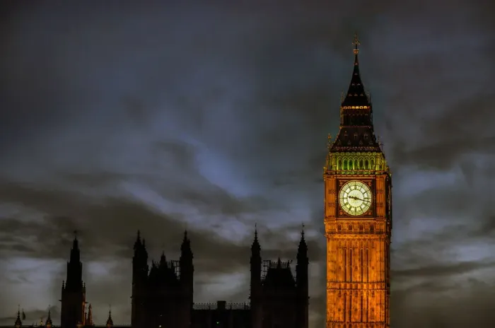 Framed Print : Westminster By Night Bus Framed Print : Westminster By Night Bus