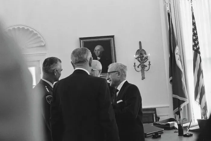 Framed Print : Westmoreland Meets LBJ At The White House, 1967 Framed Print : Westmoreland Meets LBJ At The White House, 1967