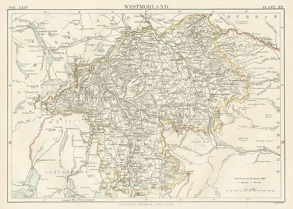 Westmorland map 1885
