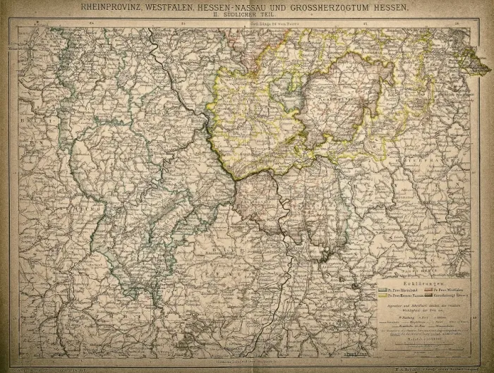 Framed Print : Westphalia, Hesse-nassau and Grand Duchy of Hesse Rhine Province Framed Print : Westphalia, Hesse-nassau and Grand Duchy of Hesse Rhine Province