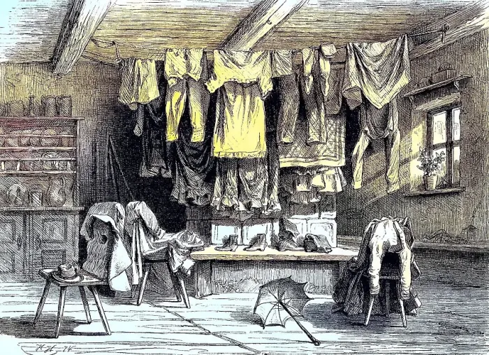 Framed Print : Wet still life in the bavarian alps, laundry was hung up to dry in the room, Bavaria, Germany, reproduction of an image, woodcut from the year 1881, digitally restored, Historical, Wet still life in the bavarian alps Framed Print : Wet still life in the bavarian alps, laundry was hung up to dry in the room, Bavaria, Germany, reproduction of an image, woodcut from the year 1881, digitally restored, Historical, Wet still life in the bavarian alps