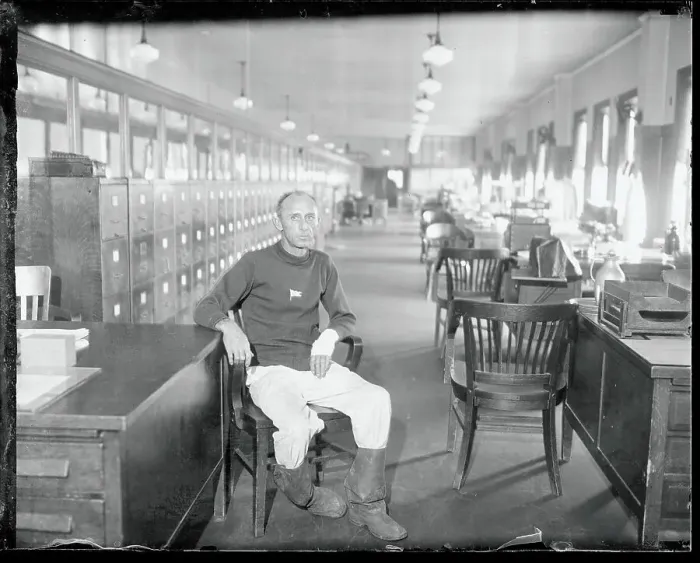 Framed Print : W.F. Warms Sitting in a Chair Framed Print : W.F. Warms Sitting in a Chair