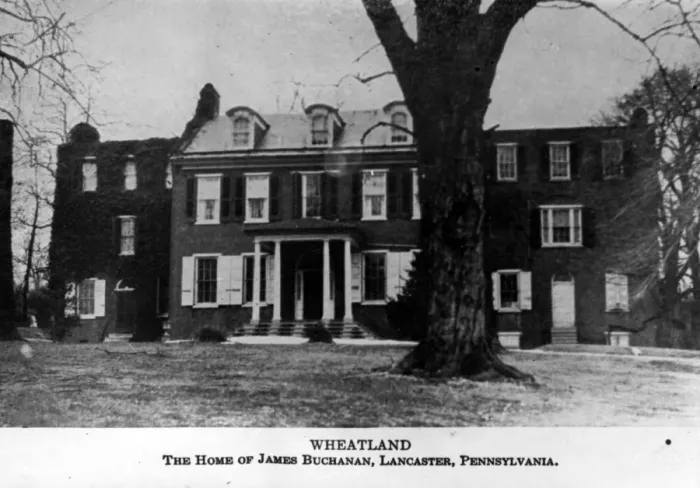 Framed Print : Wheatland. circa 1890: Wheatland, the house of James Buchanan Framed Print : Wheatland. circa 1890: Wheatland, the house of James Buchanan