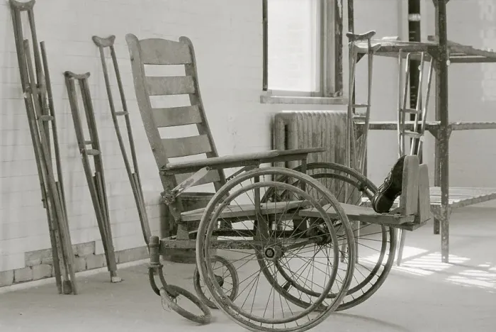 Framed Print : Wheelchair and Crutches at Ellis Island Framed Print : Wheelchair and Crutches at Ellis Island