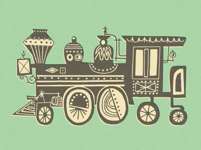 Framed Print : Whimsical Locomotive