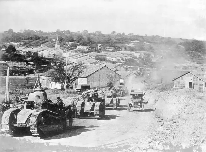 Framed Print : Whippet Tanks Advancing Framed Print : Whippet Tanks Advancing