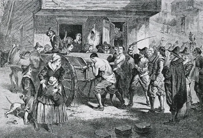 Framed Print : Whipping Quakers In Streets Of Boston Framed Print : Whipping Quakers In Streets Of Boston