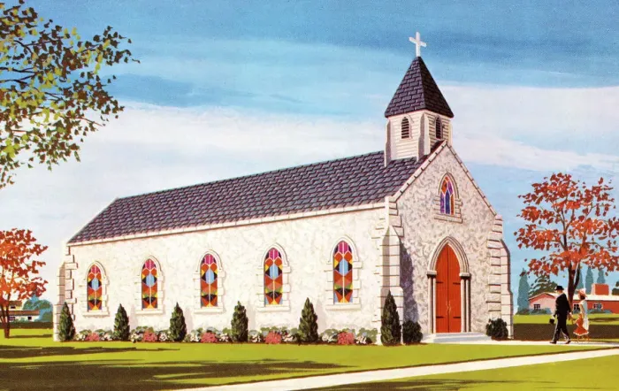 Framed Print : White Church Building Framed Print : White Church Building