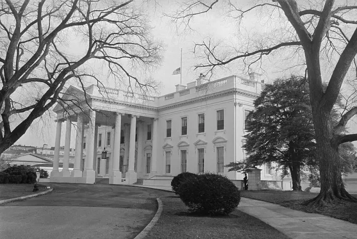 Framed Print : White House After Kennedy Assassination