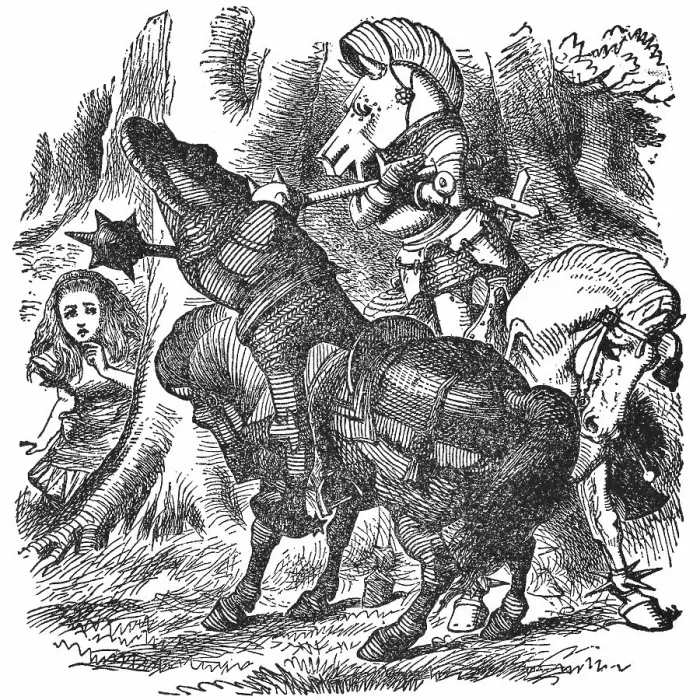 Framed Print : The White Knight Saving Alice from the Red Knight in Through the Looking-Glass Framed Print : The White Knight Saving Alice from the Red Knight in Through the Looking-Glass