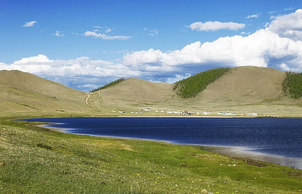 White Lake, Terkhiin Tsagaan Nuur, North Steppe, Arkhangai Aimag, Mongolia