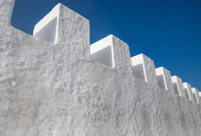 Framed Print : White minimal architeture Background, Asilah, Morocco Framed Print : White minimal architeture Background, Asilah, Morocco