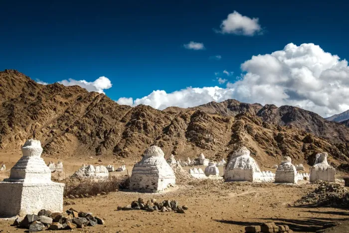 Framed Print : White pagoda in Leh, India Framed Print : White pagoda in Leh, India