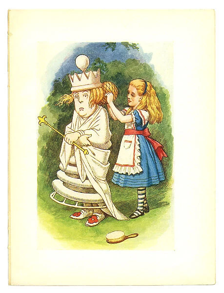 The White Queen illustration, (Alices Adventures in Wonderland)