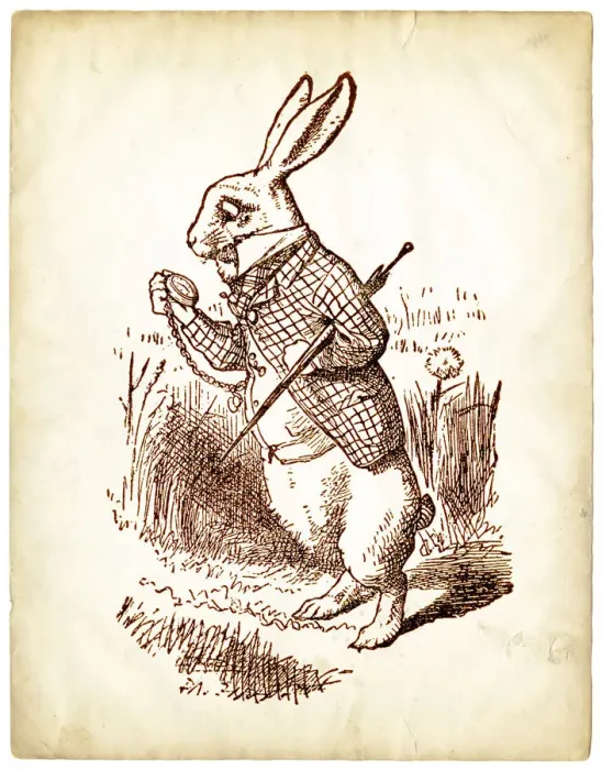 Framed Print : The White Rabbit from Alice in Wonderland Framed Print : The White Rabbit from Alice in Wonderland