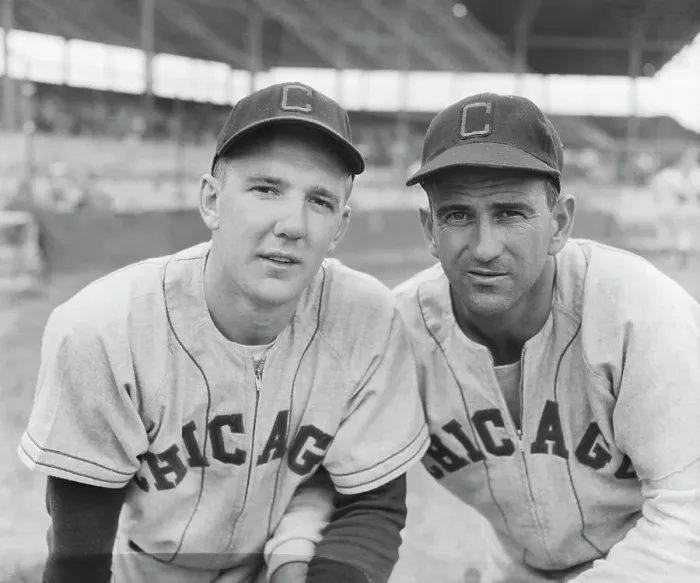 Framed Print : White Sox Infielders Casimir Michaels and Luke Appling
