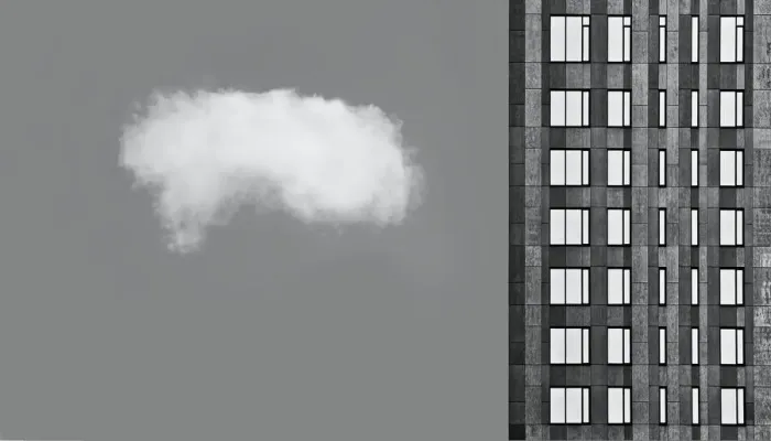 Framed Print : White Windowed Building Framed Print : White Windowed Building