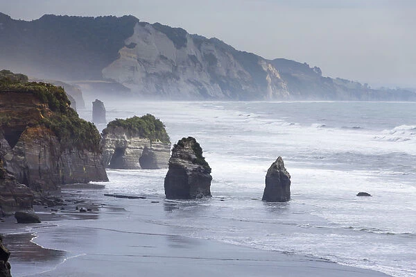 The Whitecliffs rock formation, Tongaporutu, Taranaki Region, New Zealand