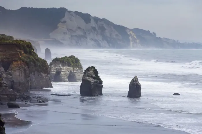 Framed Print : The Whitecliffs rock formation, Tongaporutu, Taranaki Region, New Zealand Framed Print : The Whitecliffs rock formation, Tongaporutu, Taranaki Region, New Zealand