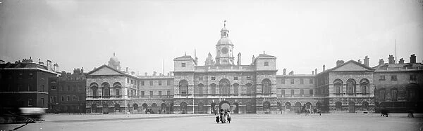 Whitehall. 1908: A view of Whitehall from Horse Guards Parade, London