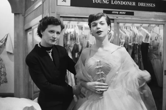 Framed Print : Whitehorn Buys A Frock Framed Print : Whitehorn Buys A Frock
