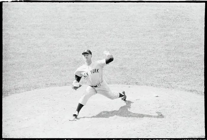 Framed Print : Whitey Ford Pitching Framed Print : Whitey Ford Pitching