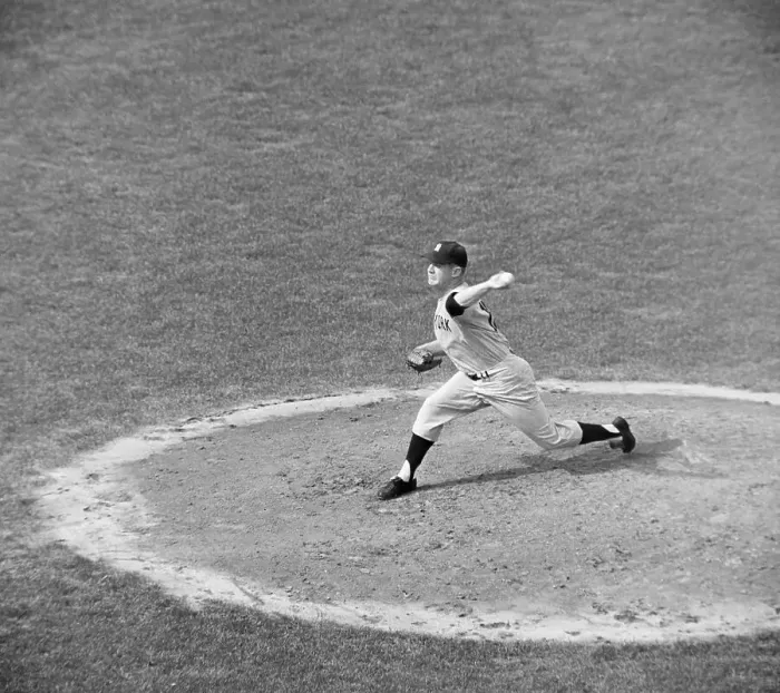Framed Print : Whitey Ford Pitching - Action Shot Framed Print : Whitey Ford Pitching - Action Shot