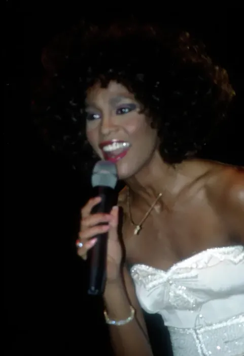 Framed Print : Whitney Houston Performing