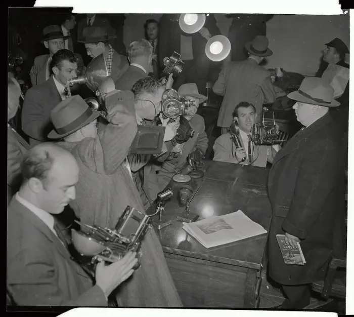 Framed Print : Whittaker Chambers Appearing Before Grand Jury Framed Print : Whittaker Chambers Appearing Before Grand Jury