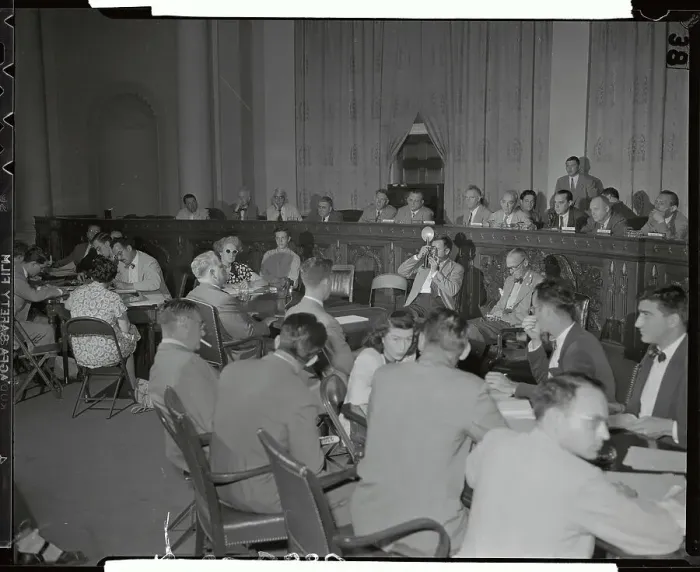Framed Print : Whittaker Chambers and Committee Members Framed Print : Whittaker Chambers and Committee Members