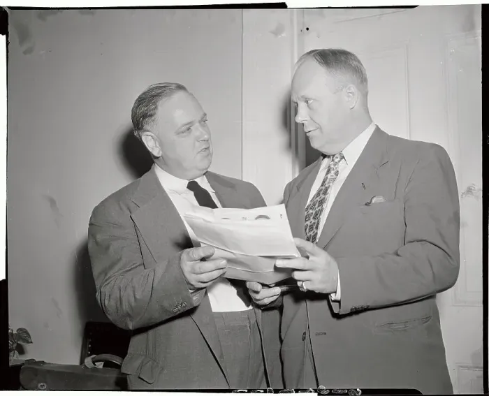 Framed Print : Whittaker Chambers Talking to Committee Rep Framed Print : Whittaker Chambers Talking to Committee Rep