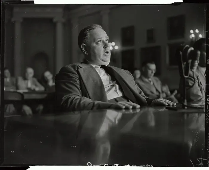 Framed Print : Whittaker Chambers as a Witness in Hearing Framed Print : Whittaker Chambers as a Witness in Hearing
