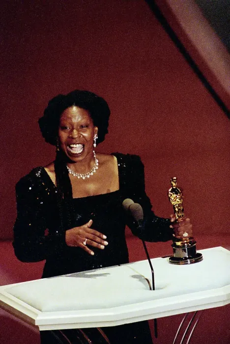 Framed Print : Whoopi Goldberg Holding Oscar Framed Print : Whoopi Goldberg Holding Oscar