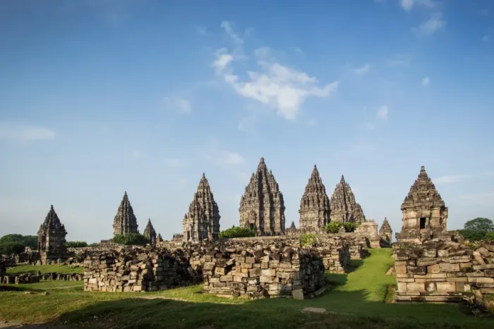 Framed Print : Wide angle image of Prambanan Temple Framed Print : Wide angle image of Prambanan Temple