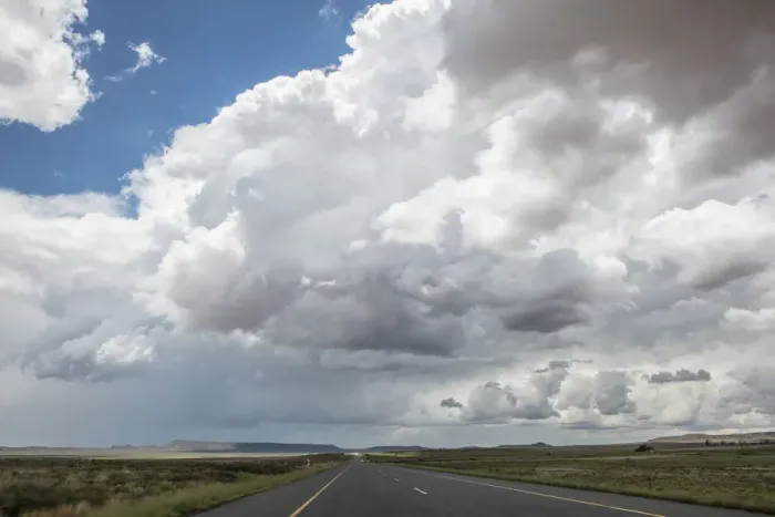 Framed Print : Wide shot of clouds over road, Cape Town, Western Cape, South Africa Framed Print : Wide shot of clouds over road, Cape Town, Western Cape, South Africa