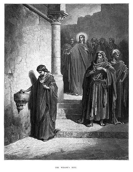 The widows mite engraving 1870