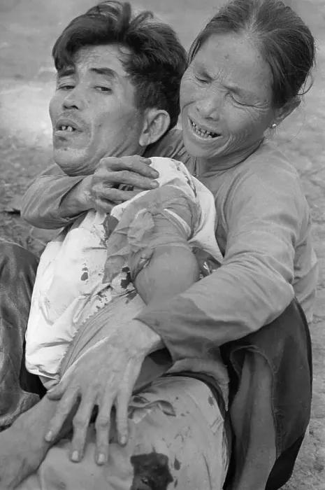 Framed Print : Wife with Injured Husband Framed Print : Wife with Injured Husband