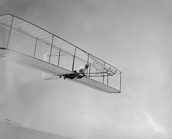 Framed Print : Wilbur Wright Gliding Framed Print : Wilbur Wright Gliding