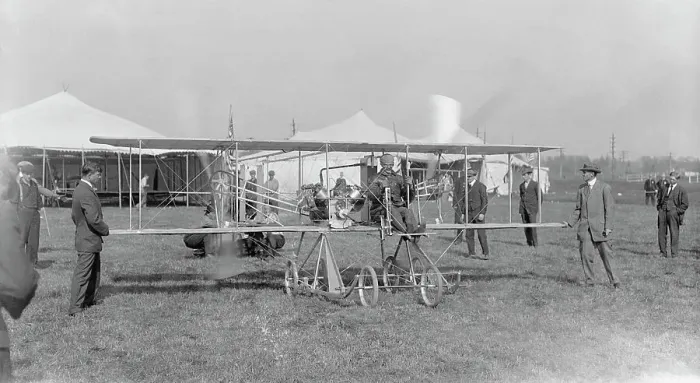 Framed Print : Wilbur Wright Sits On His Airplane Framed Print : Wilbur Wright Sits On His Airplane
