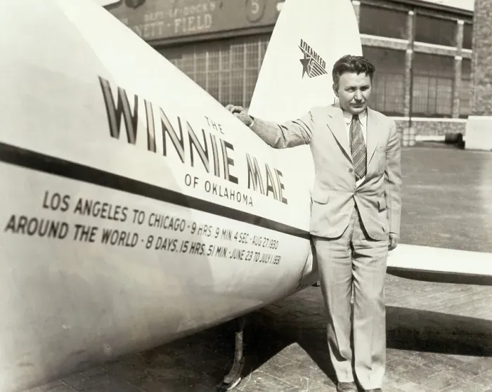Framed Print : Wiley Post Before Record Air Flight