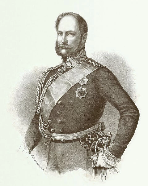 Wilhelm I (1797-1888), 1st German emperor, lithograph, published 1852