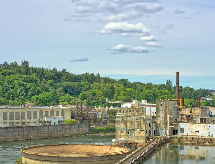 Framed Print : Willamette Falls Hydroelectric Plant Framed Print : Willamette Falls Hydroelectric Plant