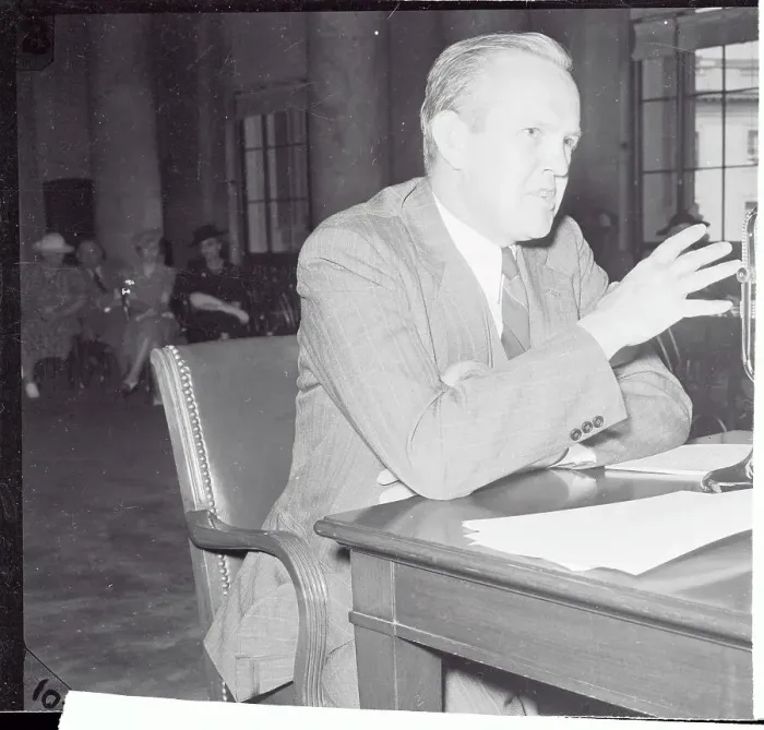 Framed Print : William Alfred Eddy Speaking to Senate Framed Print : William Alfred Eddy Speaking to Senate