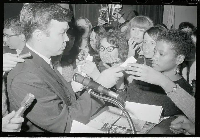 Framed Print : William Baird Speaking to Students Framed Print : William Baird Speaking to Students