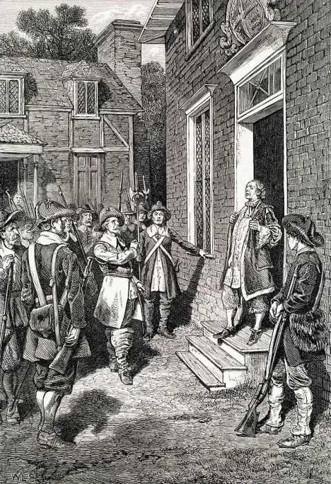 Framed Print : William Berkeley Addressing Rebels Framed Print : William Berkeley Addressing Rebels