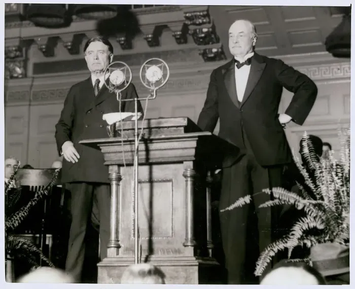 Framed Print : William Borah and Murray Butler Preparing for Debate Framed Print : William Borah and Murray Butler Preparing for Debate