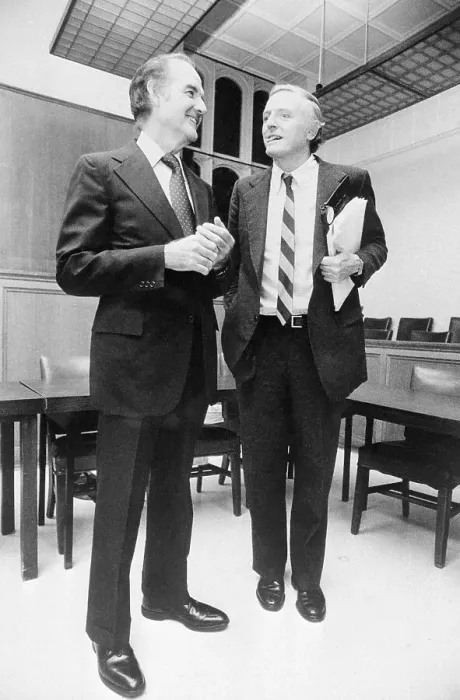 Framed Print : William Buckley and George McGovern Talking Together Framed Print : William Buckley and George McGovern Talking Together