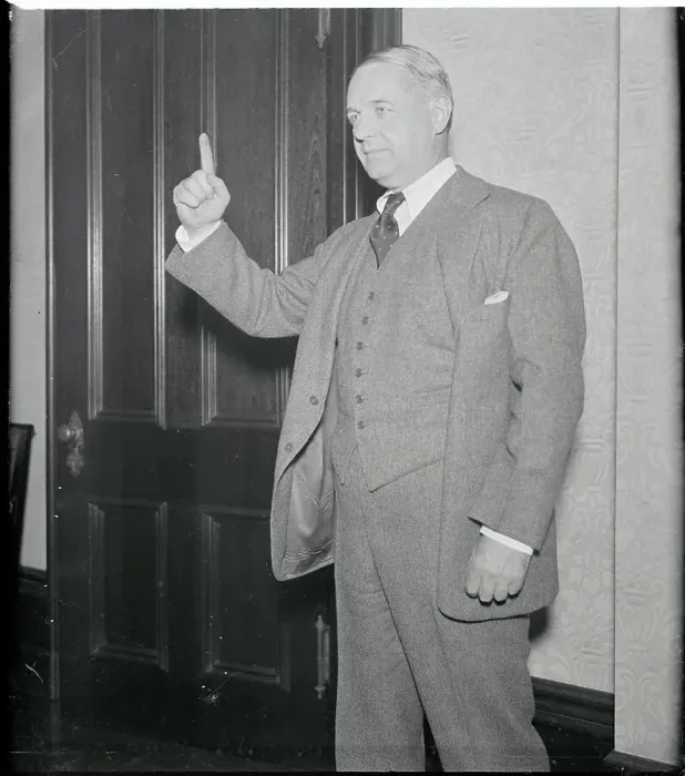 Framed Print : William Donovan Raising Pointed Finger Framed Print : William Donovan Raising Pointed Finger