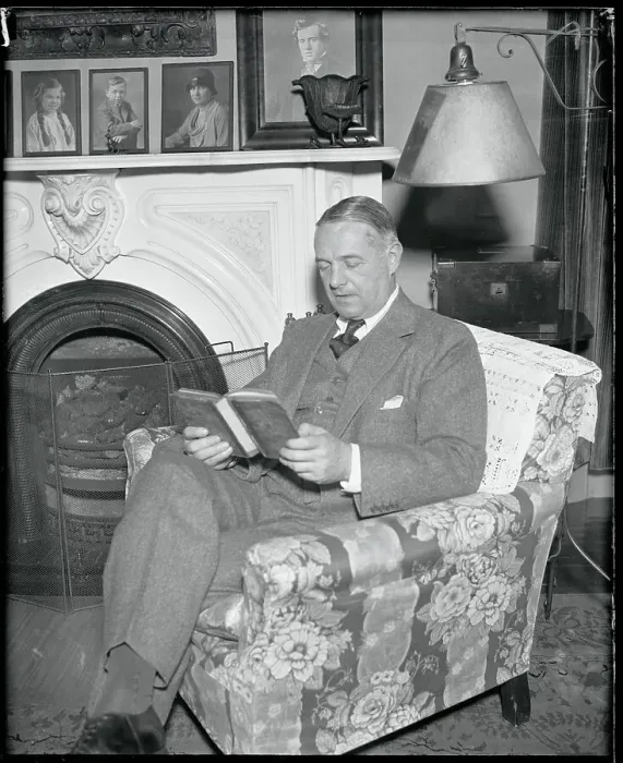 Framed Print : William Donovan Reading Book Framed Print : William Donovan Reading Book
